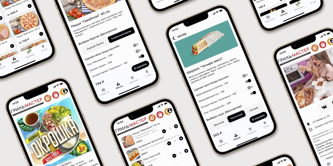 Приложение для ресторана быстрого обслуживания Гриль Мастер – кейс