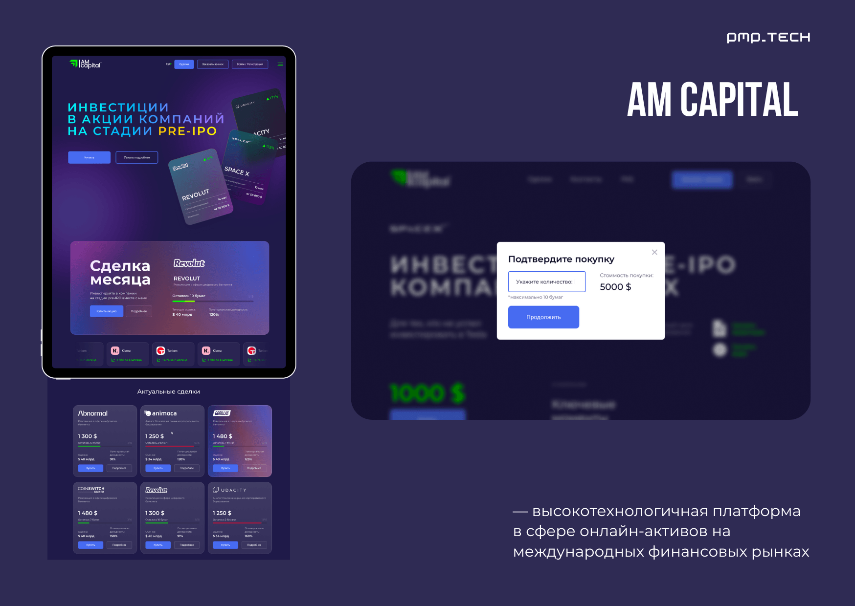 Платформа для инвестиций на стадии IPO и PRE-IPO AM Capital – кейс