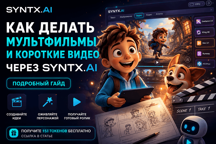 SYNTX.AI: создание мультфильмов и AI-видео с нуля — пошаговое руководство