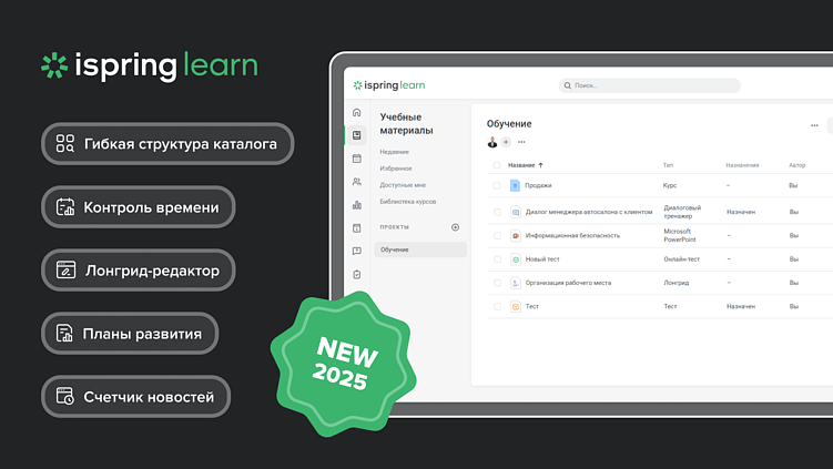iSpring Learn: инструмент цифровой трансформации корпоративного обучения в 2025/26 году
