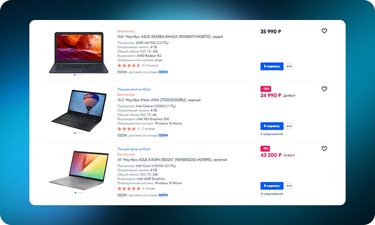 Отображение превью таблицей на ozon.ru