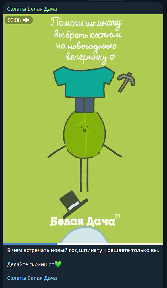 Как встречали и отмечали Новый год бренды в Telegram