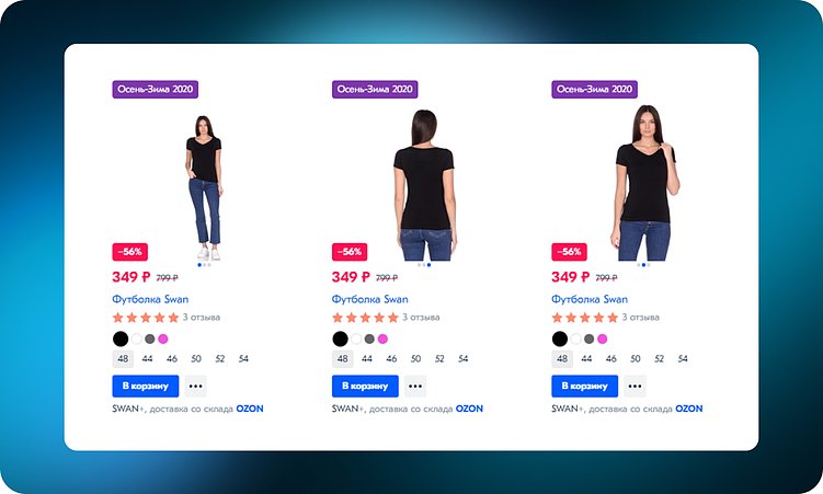 Возможность оценить товар с разных сторон на ozon.ru