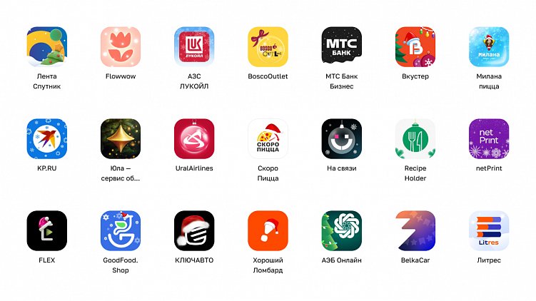 Новогодний вайб с 399 новогодними иконками приложений