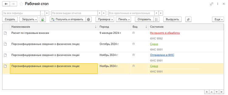 Что означают статусы отчетности онлайн