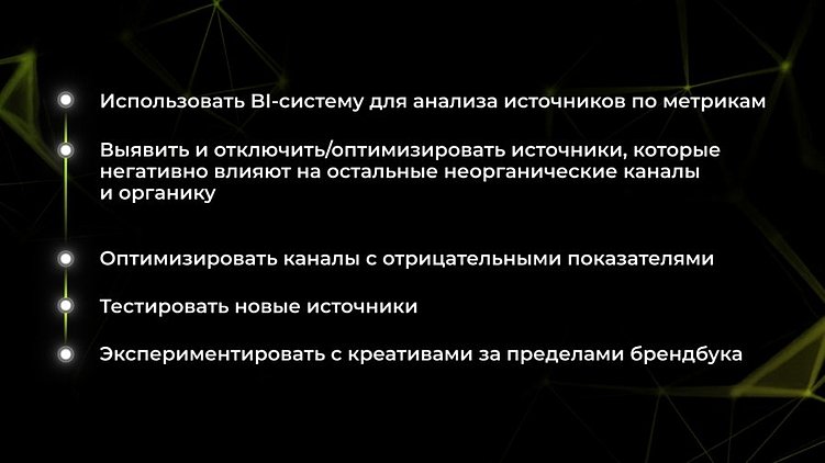 Чек-лист для оценки эффективности рекламных источников в мобайле
