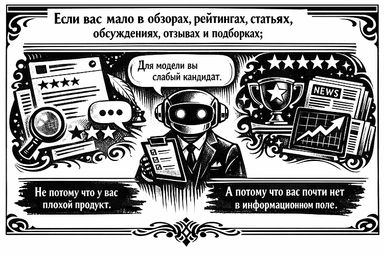 Если о бренде мало пишут, ИИ вас не выбирает.