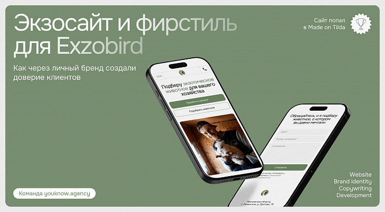 Экзосайт и фирстиль для Exzobird. Как через личный бренд создали доверие клиентов