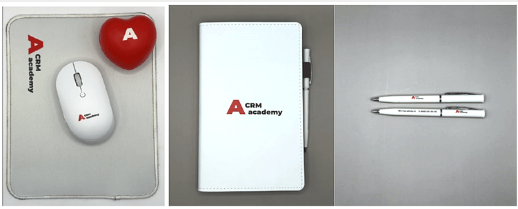 Welcome-pack CRM Academy в дополнение к стильным свитшотам