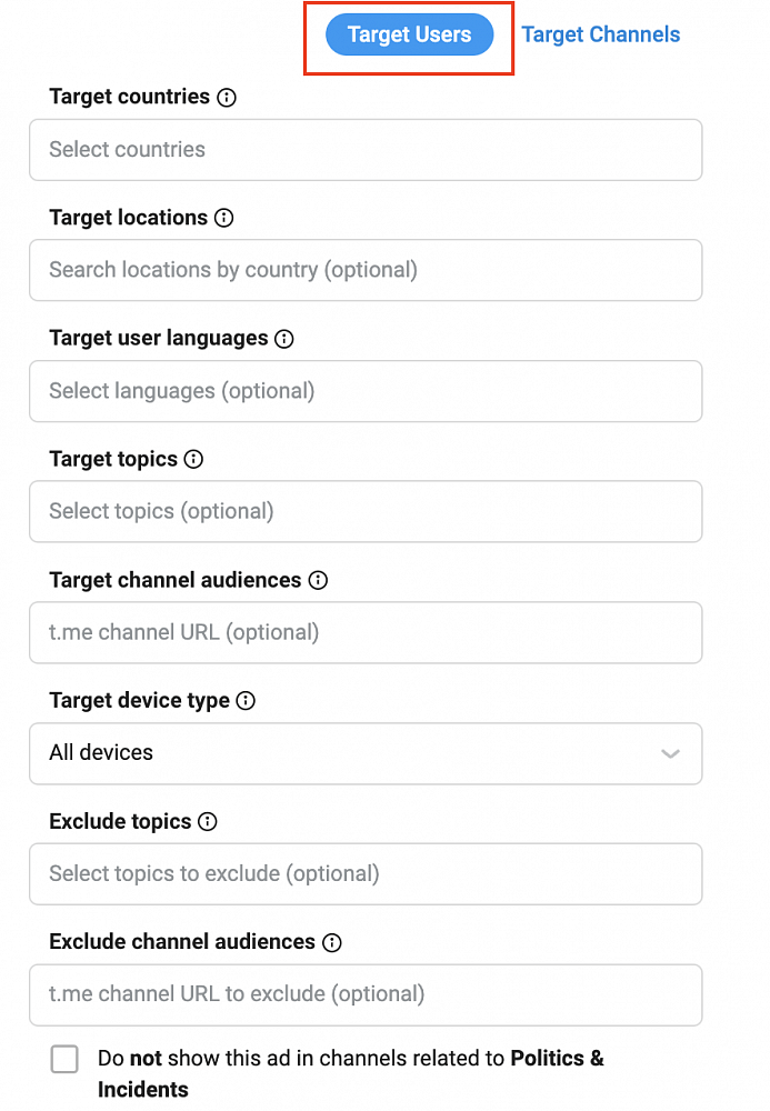 Таргетированная реклама в Телеграм для бизнеса | Telegram Ads