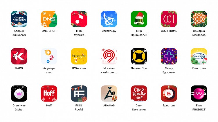 Новогодний вайб с 399 новогодними иконками приложений