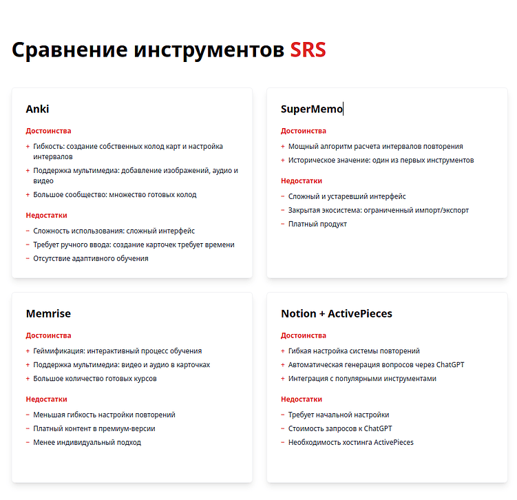 Как запоминать и не забывать: применяем и автоматизируем Spaced Repetition System