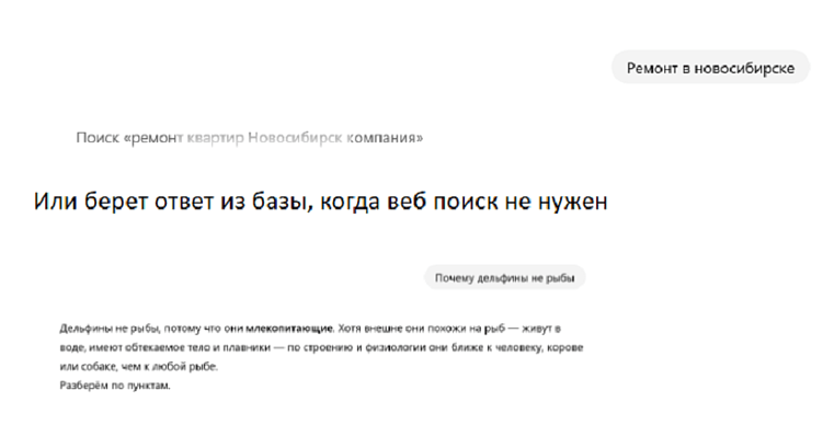 Нейронка разбивает сообщения пользователей на запросы и гуглит их вместо человека.