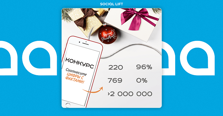 «Пример механики «Говорящие цифры». В конкурсе нужно угадать, к какому факту относится каждая цифра.