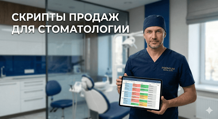 Продажи в стомотологии 2026: скрипты для врача, работа с возражениями и как закрывать запись
