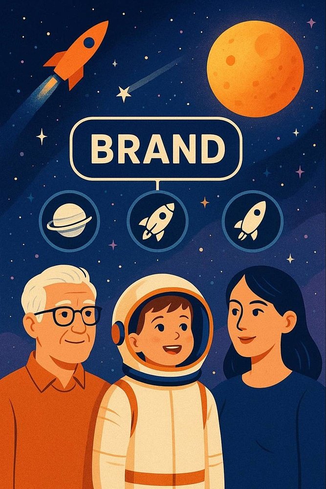 Связь брендов с поколениями через космос