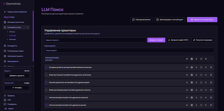 Аналитика цитирований бренда в ChatGPT, Claude, Gemini, Perplexity и Grok