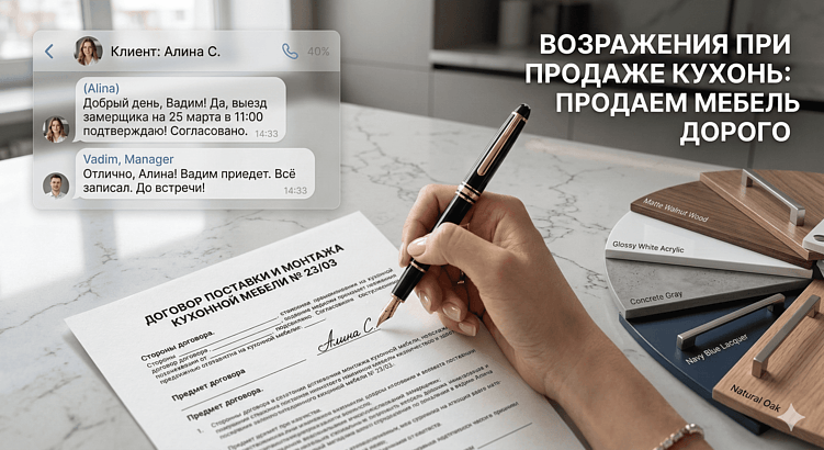 Скрипты продаж кухонь на заказ: как менеджеру закрывать больше сделок