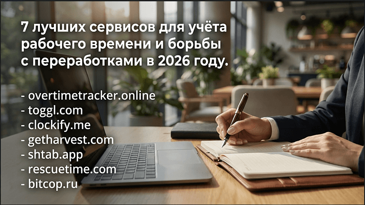 7 лучших сервисов для учёта рабочего времени и борьбы с переработками в 2026 году