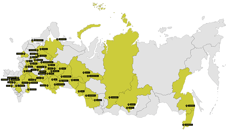 География наших партнеров