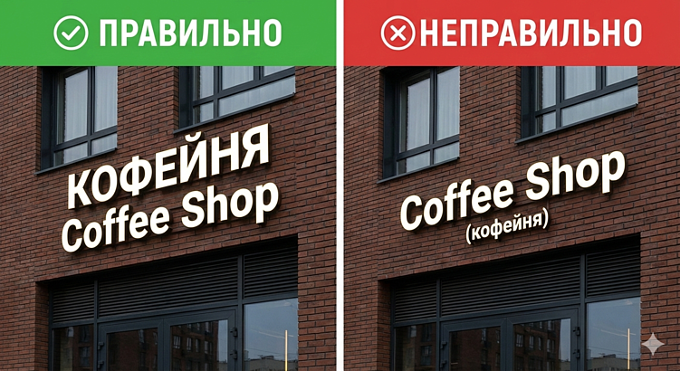 Закон о вывесках на русском языке с 1 марта 2026: штрафы до 500 000 рублей и что делать бизнесу