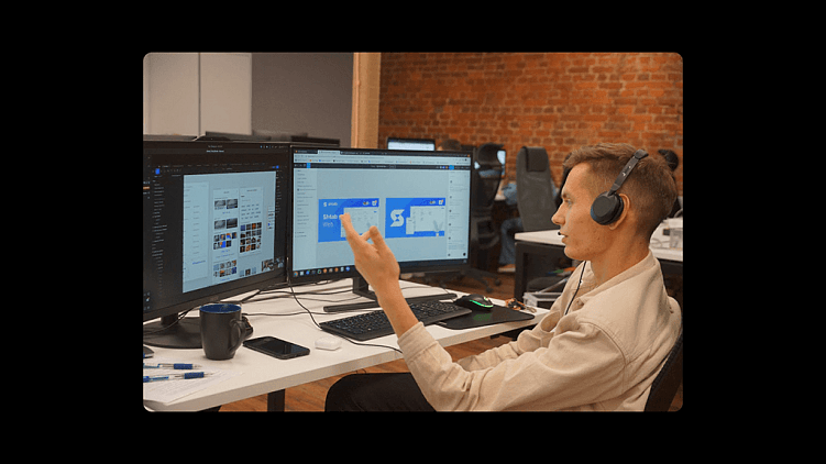 У многих специалистов нашего агентства по 2 монитора — необязательное условие, но элемент того самого комфорта на рабочем месте