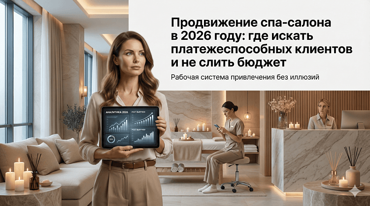 Продвижение спа-салона в 2026 году: Где искать платежеспособных клиентов и не слить бюджет.