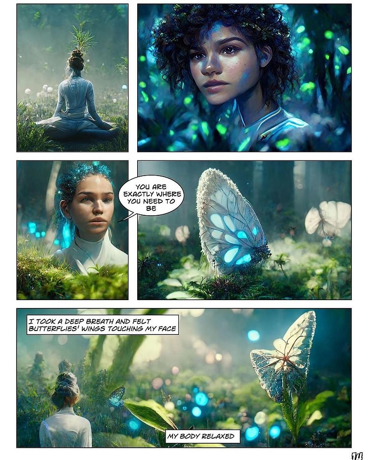 Страница из комикса Кристины Каштановой «Zarya Of The Dawn»