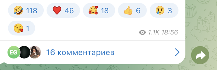 Примеры социальных сигналов в Телеграме