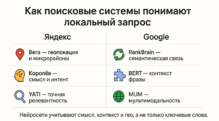Поисковые алгоритмы изучают локальный запрос