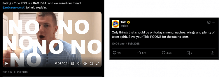 PR-публикации Tide в социальных сетях