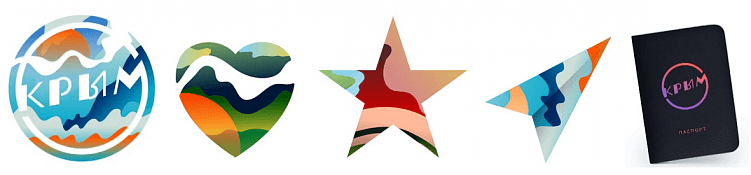 Логотип, фоны и узоры в айдентике Крыма, artlebedev.ru