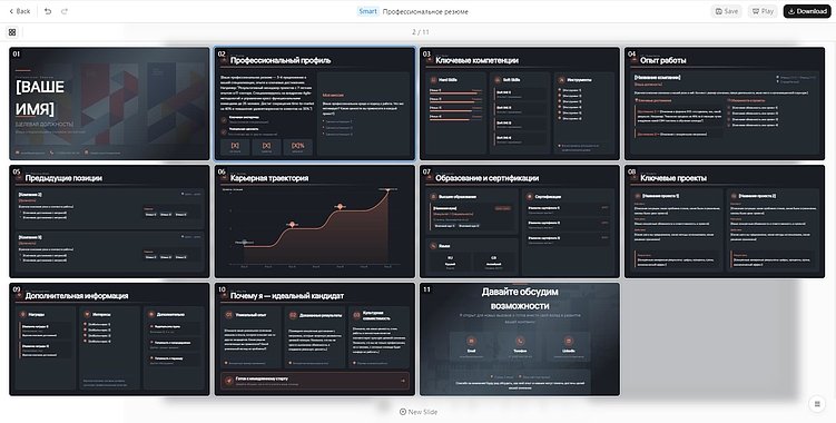 Презентация, созданная с помощью ИИ агента Kimi