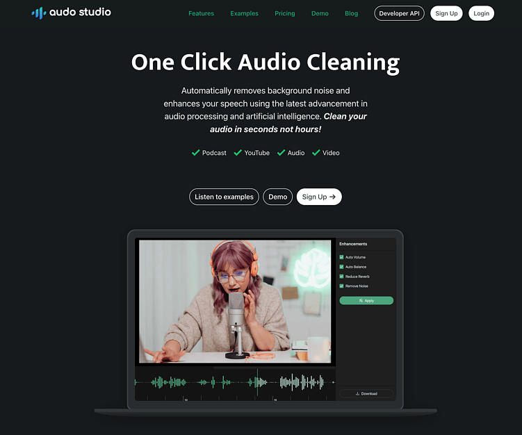 Главная страница Audo