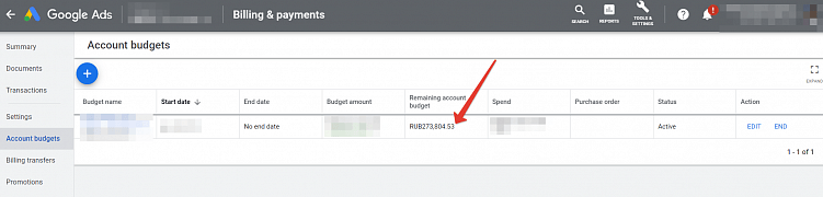 Как смотреть бюджет в агентских рекламных аккаунтах