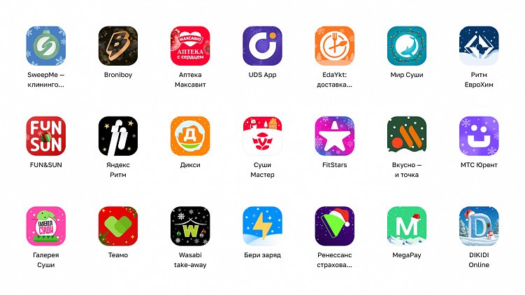 Новогодний вайб с 399 новогодними иконками приложений