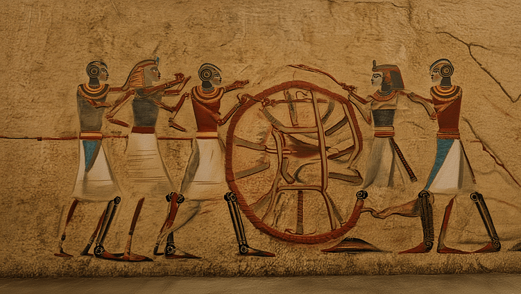 ШОК! Древнеегипетская фреска, на которой изображена накрутка поведенческих факторов ботами. Пирамида Хефрена, XXVI век до н. э.