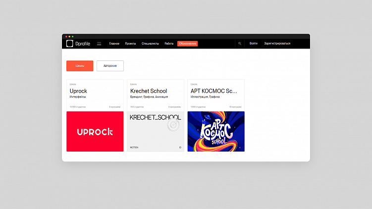 Каталог школ в разделе образования