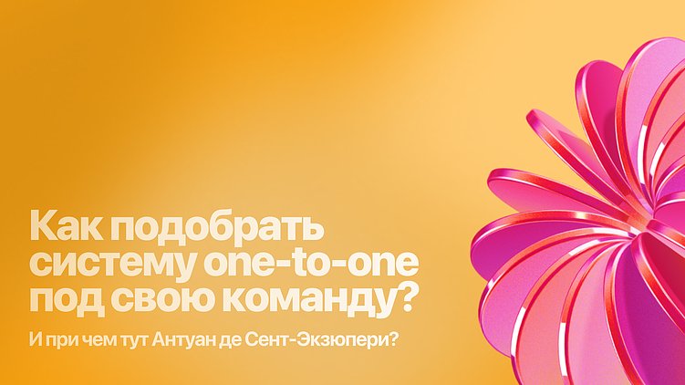 Как подобрать систему one-to-one под свою команду и при чем тут Антуан де Сент-Экзюпери?