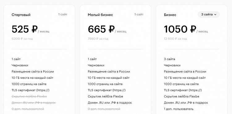 Тарифы отличаются возможностями. Помесячная оплата будет стоить дороже