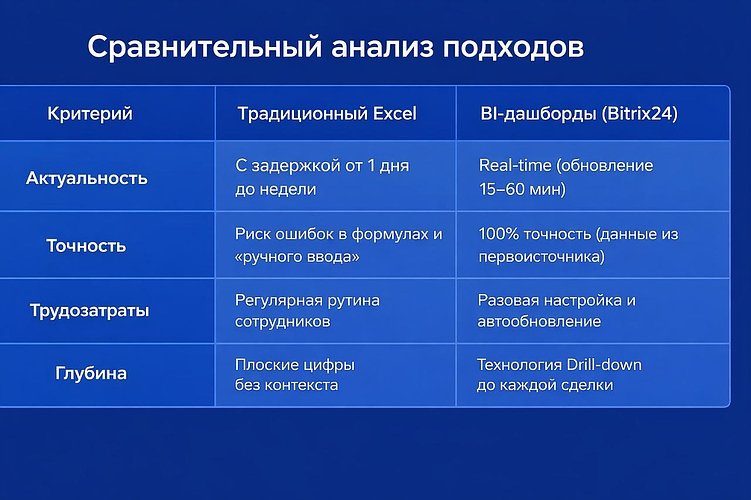 BI-дашборды в Битрикс24: Заменяем ручные отчеты в Excel