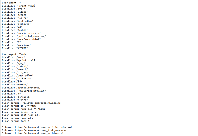 Пример robots.txt