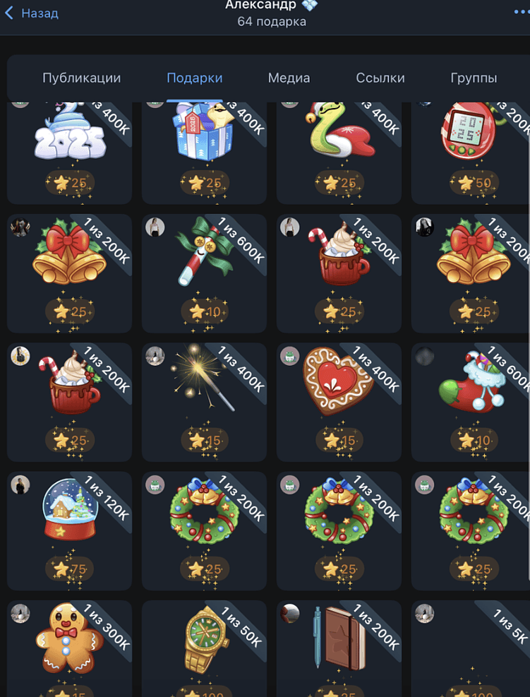 Подарки в тг: как и где купить подарки, обзор бирж и ботов на 2025 год