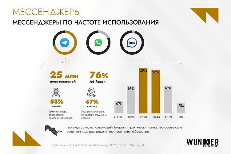 Telegram — 76% охвата, YouTube — №1, e-commerce в росте: как устроен digital в Узбекистане