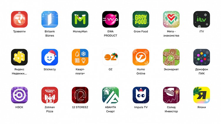 Новогодний вайб с 399 новогодними иконками приложений