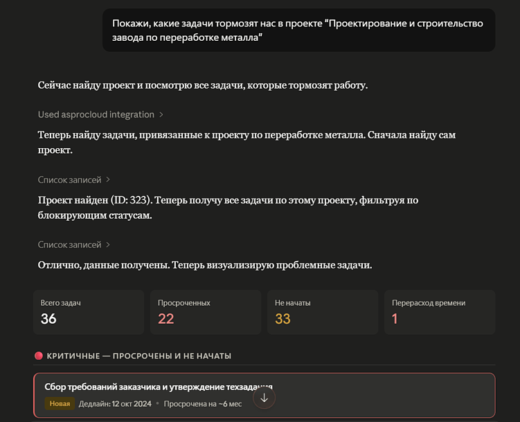 Задачи, сделки и отчеты в Аспро.Cloud можно вести через ИИ