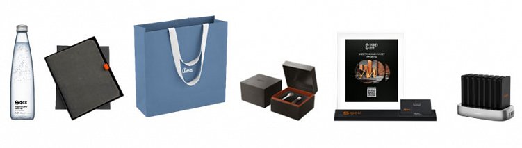 От ежедневников до зарядных устройств, упаковки и оснащения офисов - вариантов масса!