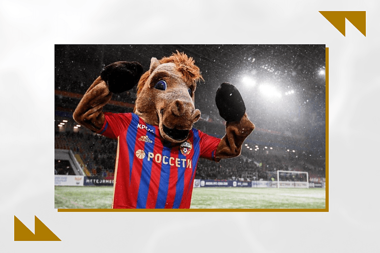 Талисман спортивного клуба ЦСКА конь Кумир приносит своей команде удачу. Источник: dzen.ru