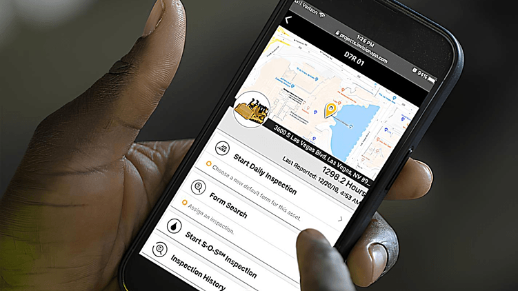 Приложение для планирования технического обслуживания Caterpillar.