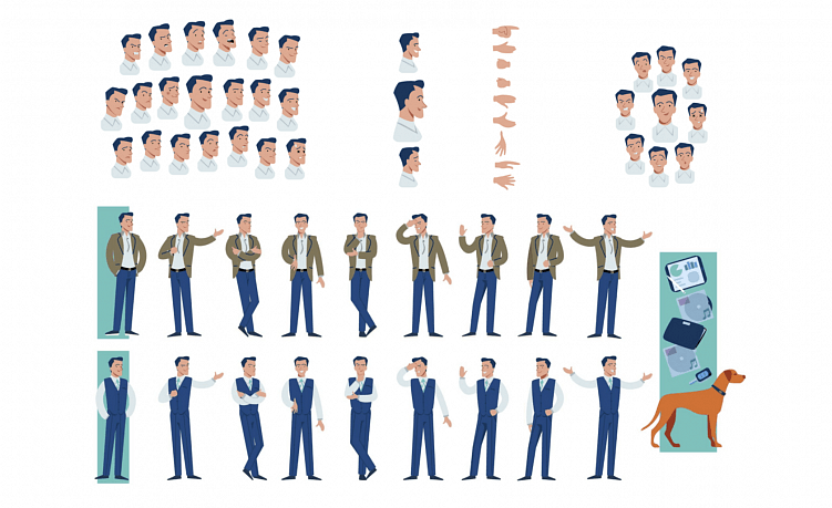 элементы конструктора иллюстрации для СДМ Банка